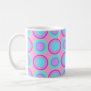 Mug Donuts Lilac Et Turquoise Avec Remplissage Sur Ros
