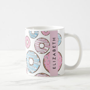 Mug Donuts Roses, Donuts Bleus, Sprinkings, Votre Nom