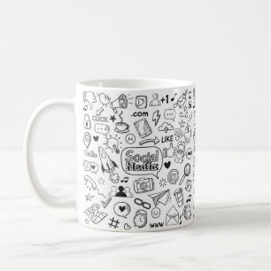 Mug Doodle Art de la vie sociale