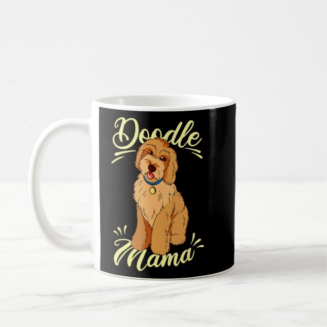 Mug Doodle Doodle Doodle Dog Golden Doodl pour femmes (Gauche)