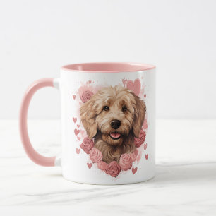 Mug Doodle d'or de la Saint-Valentin