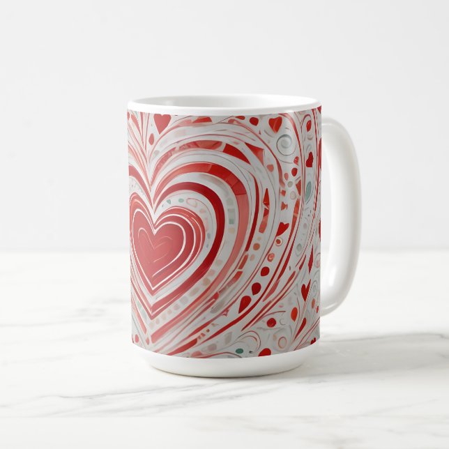 Mug Doodle du coeur (Devant droit)