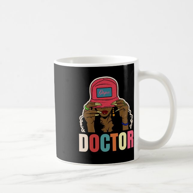 Mug Dope Doctor Black Afro Black History Ladies (Droite)
