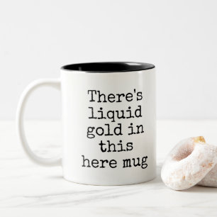 Mug d'or liquide amusant