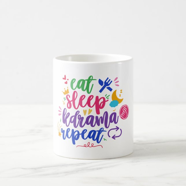 Mug Dormir Kdrama Répéter - Drôle Kdrama (Centre)