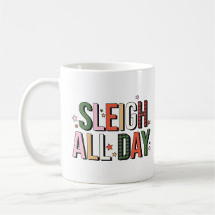 Mug Dormir toute la journée Fêtes de Noël amusantes