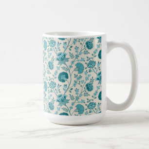 Mug Dos de motifs floraux jacobéens sur crème