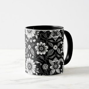 Mug Dose de marguerite N&B 