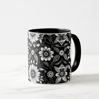 Mug Dose de marguerite N&B 