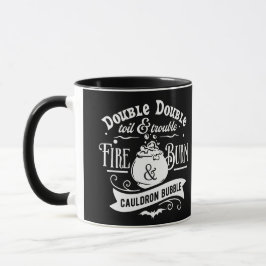 Mug Double double huile et trouble Cauldron Halloween