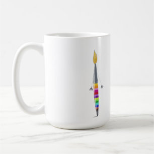 Mug Douce Avec Brosse À Peinture Polée Illustratio
