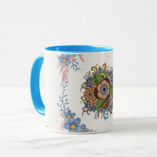 Mug Douce Calme – Douce Art Floral Aquarelle Teal