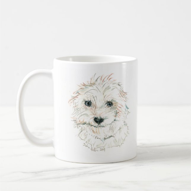 Mug DOUCE DOUCE DOUCE blanc CUTEST. ©dianeheller2020 (Gauche)