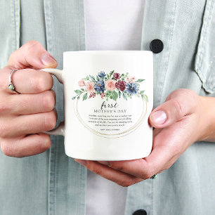 Mug Douce Fleurie Premier Anniversaire de Maman
