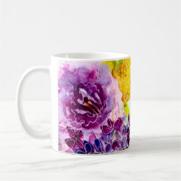 Mug Douce Fragilité Moderne Floral Aquarelle