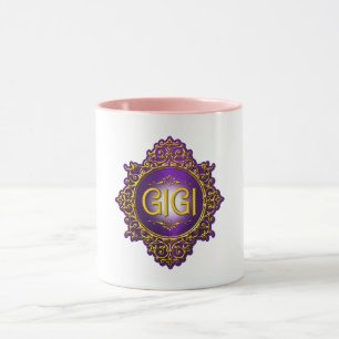Mug Douce GIGI Violet Royal & Or