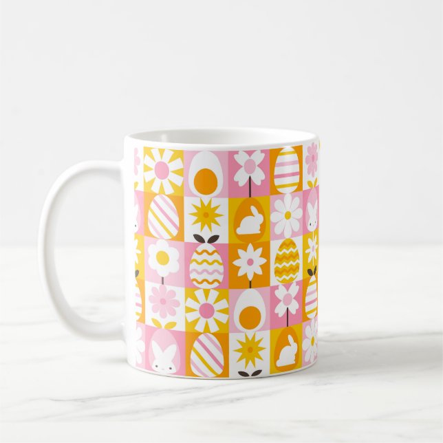 Mug Douce Patchwork de Pâques de Printemps  (Gauche)
