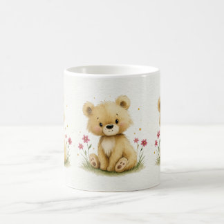 Mug Douce petite Teddy dans un jardin étoilé