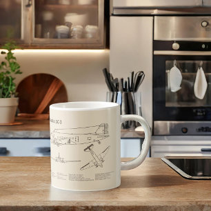 Mug Douglas DC-3 - Plans de dessin du plan directeur d