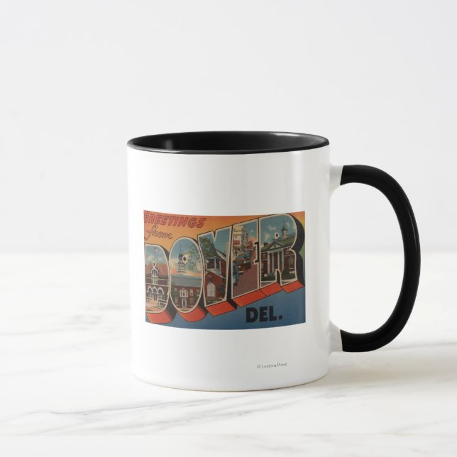 Mug Douvres, DelawareGrandes lettres ScènesDouvres, DE (Droite)