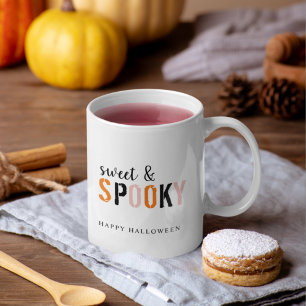 Mug Doux Et Éffrayant Coloré Bonne Halloween