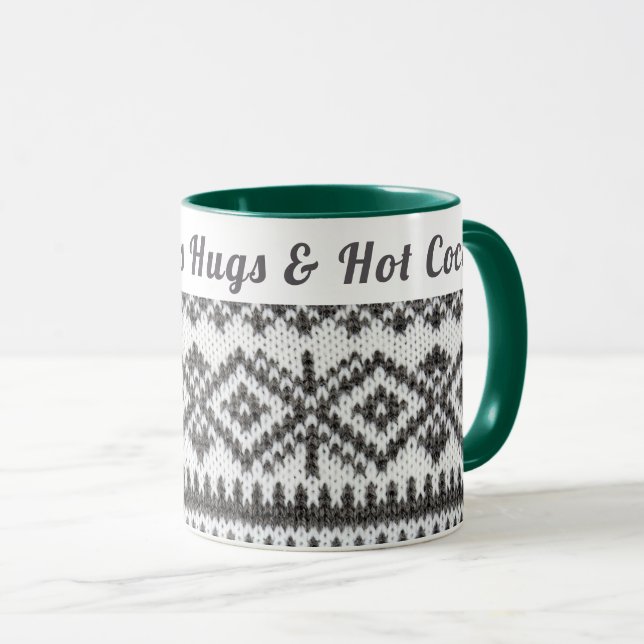 Mug Doux moche confortable personnalisé | Hugs et caca (Devant droit)
