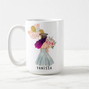 Mug Doux Peau claire Purple Haired Girl Graduation