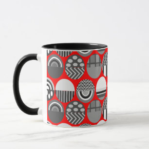 Mug d'ovales à motifs gris