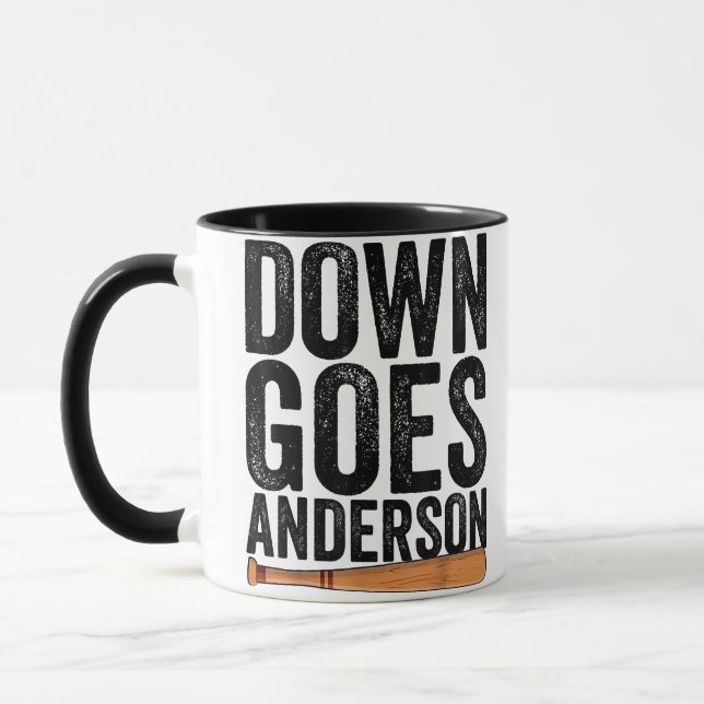 Mug DOWN GOLF ANDERSON FUNNY BASEBALL cadeau ANDERSON (Gauche)