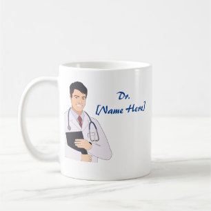 Mug Dr Nom personnalisé Meilleur docteur cadeau café M