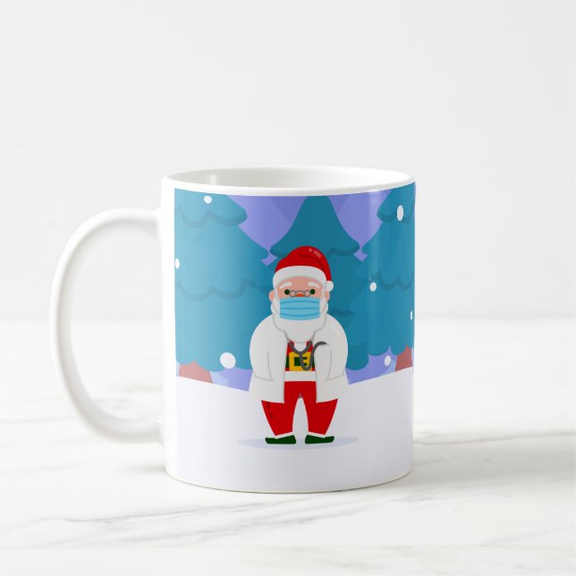 Mug dr santa claus covid masque de noël (Gauche)