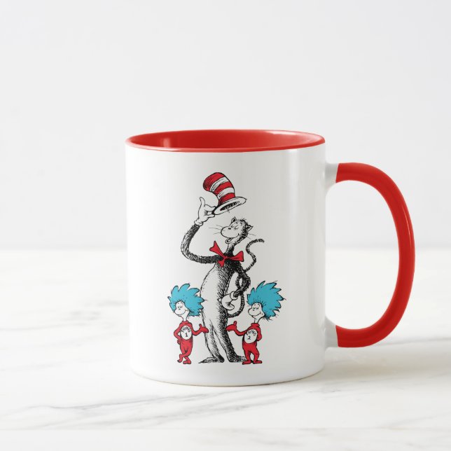 Mug Dr Seuss | Chat dans le Casquette, Chose un & Chos (Droite)