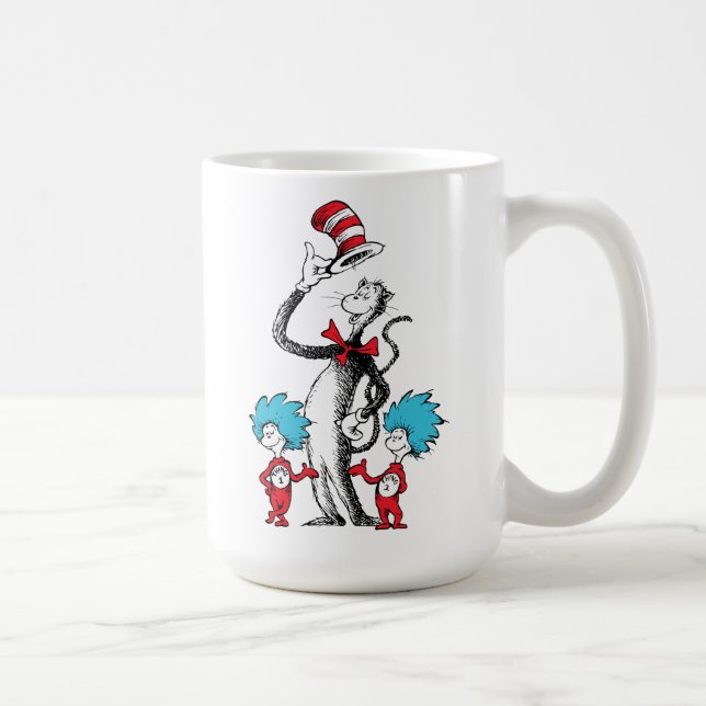 Mug Dr Seuss | Chat dans le Casquette, Chose un & Chos (Droite)