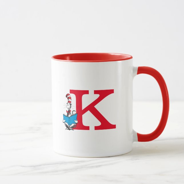 Mug Dr. Seuss Chat dans le Casquette - Lecture Monogra (Droite)