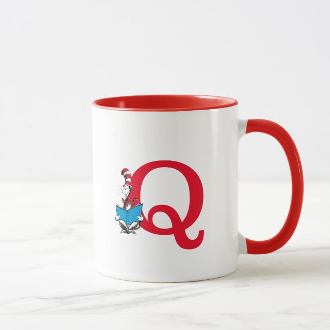 Mug Dr. Seuss Chat dans le Casquette - Lecture Monogra (Droite)