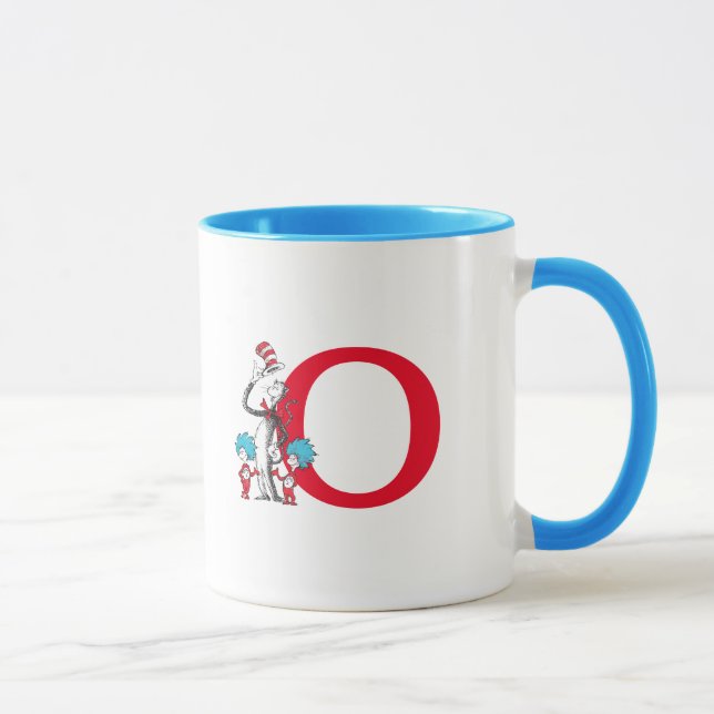 Mug Dr. Seuss Chat dans le chapeau, Chose Un Monogramm (Droite)