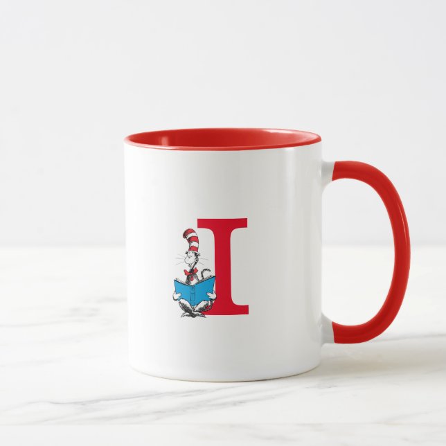 Mug Dr Seuss Chat dans le Chapeau - Monogramme de Lect (Droite)