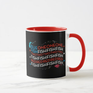 Mug Dr Seuss Poisson rouge poisson bleu US Drapeau g