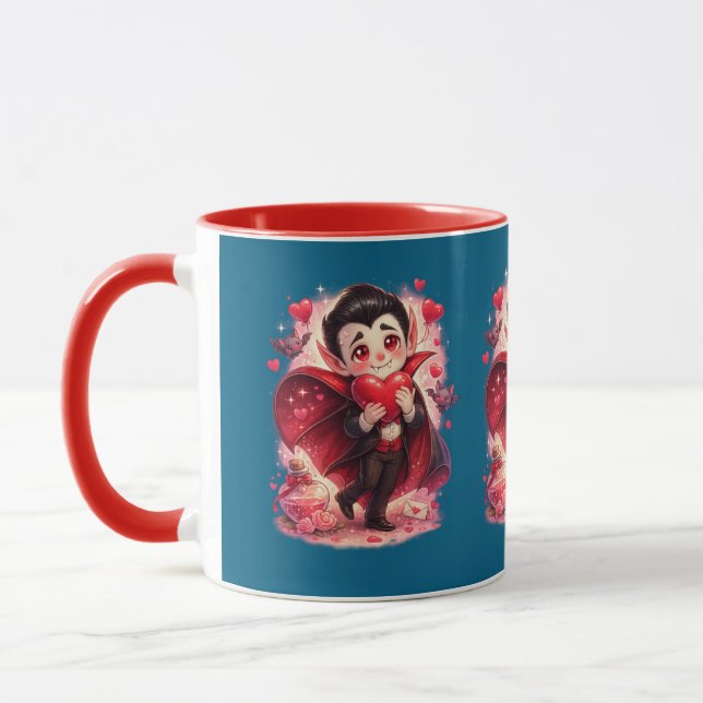 Mug Dracula drôle de la Saint-Valentin  (Gauche)