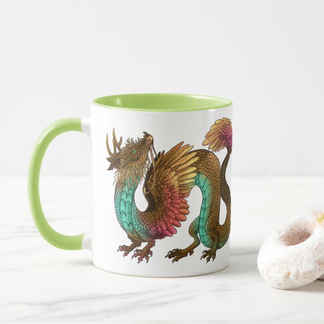 Mug Dragon à plumes (Avec donut)