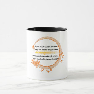 Mug Dragon Chinois Doré Bilingue