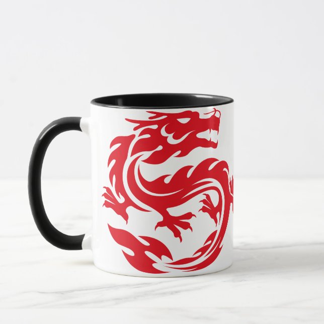 Mug Dragon chinois rouge (Gauche)