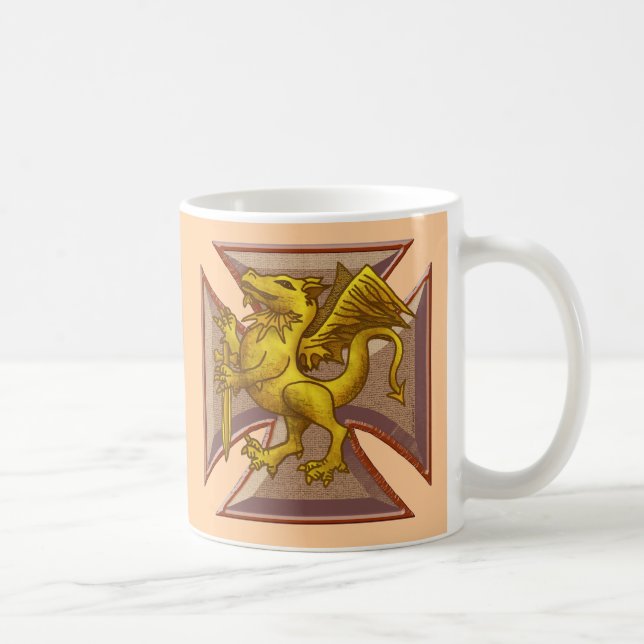 Mug Dragon de la Croix de Malte (Droite)