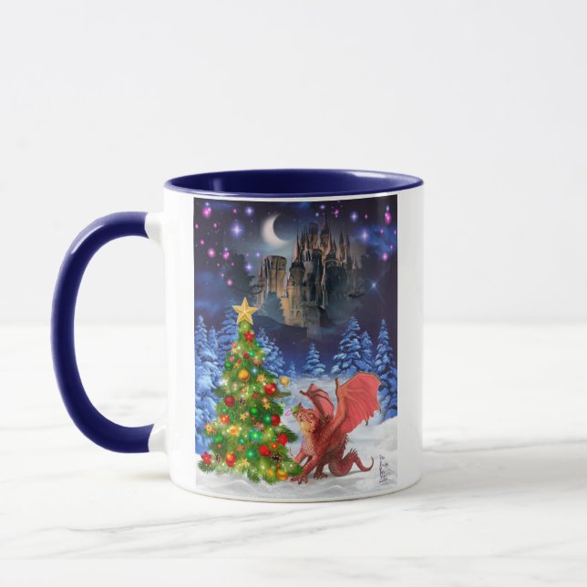 Mug Dragon De Noël En Difficulté (Gauche)