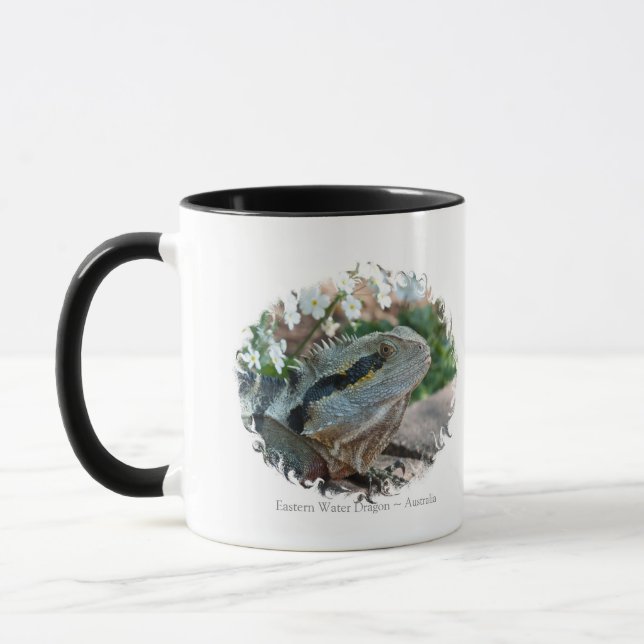 Mug Dragon d'eau oriental méfiant Lézard (Gauche)