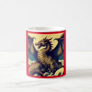 Mug Dragon européen Imaginaire - Bois coupé 1