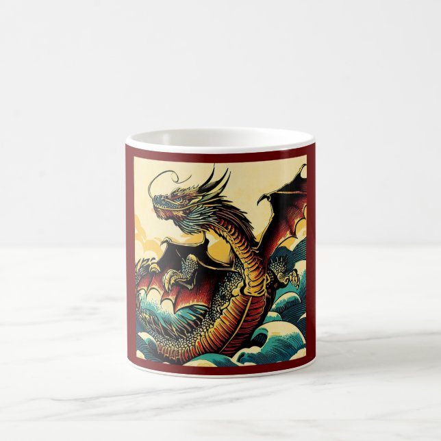 Mug Dragon européen Imaginaire - Bois coupé 2 (Centre)