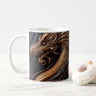 Mug Dragon imprimé en cuir 3D
