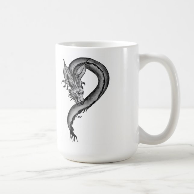 Mug Dragon noir et blanc (Droite)
