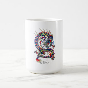 Mug Dragon rouge oriental frais avec le tatouage de